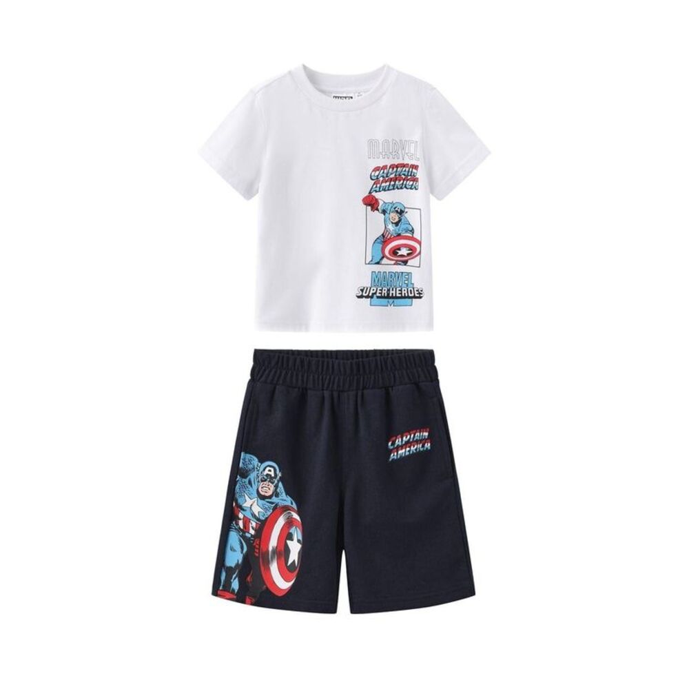 Captain America Childrens/Kids Captain America T-Shirt & Shorts Set / Blue